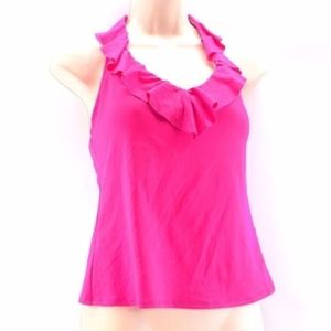 NWT Chaps Hot Pink Bikini Tankini size 10